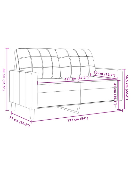 2-kohaline diivan, tumehall, 120 cm, samet