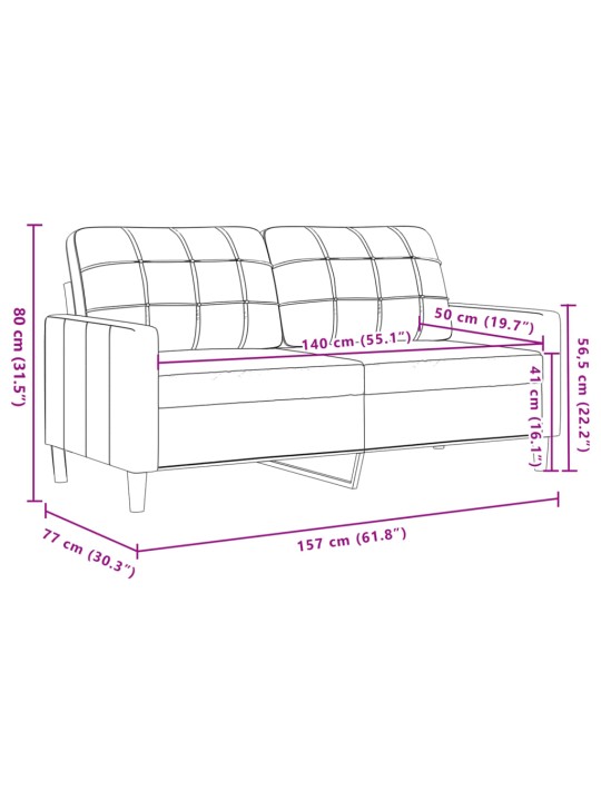 2-kohaline diivan, tumehall, 140 cm, samet