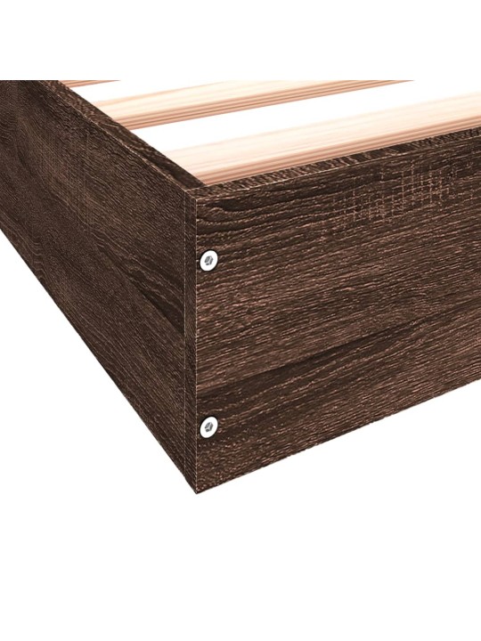 VOODIRAAM ILMA MADRATSITA PRUUN TAMM 140X200 CM TEHISPUIT