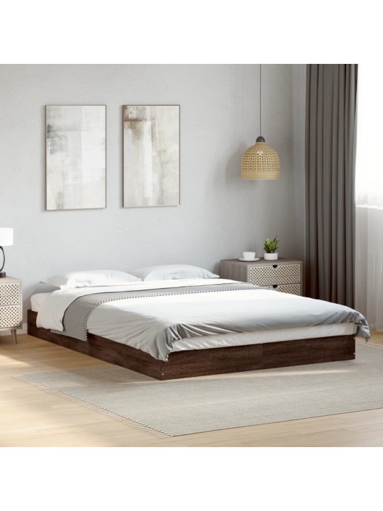 VOODIRAAM ILMA MADRATSITA PRUUN TAMM 140X200 CM TEHISPUIT