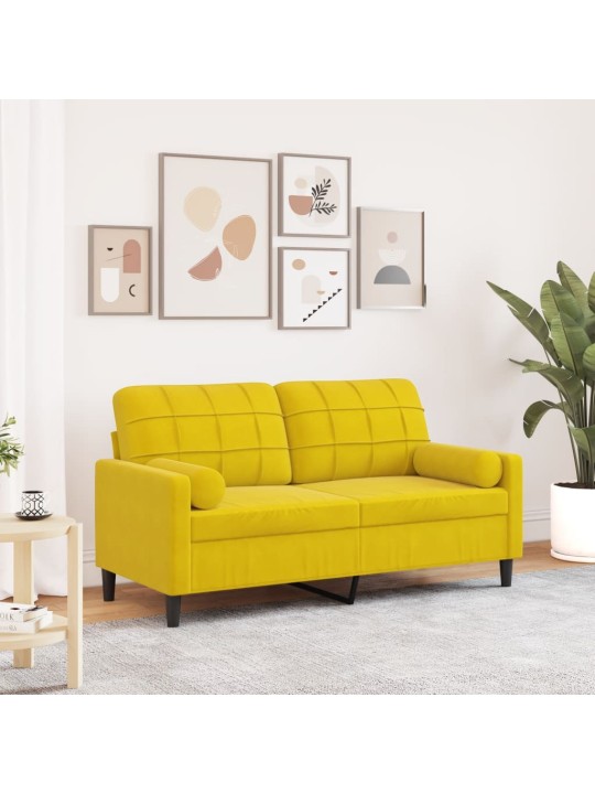 2-KOHALINE DIIVAN PATJADEGA, KOLLANE, 140 CM, SAMET