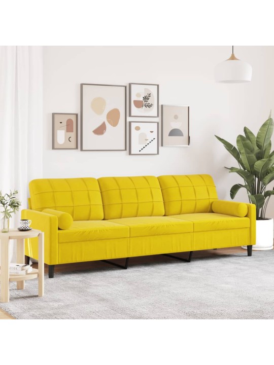 3-KOHALINE DIIVAN DEKORATIIVPATJADEGA, KOLLANE, 21 CM, SAMET