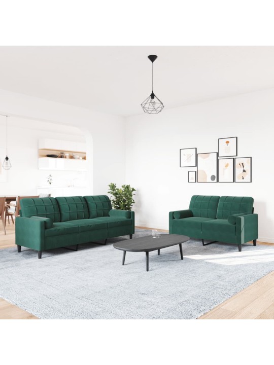 2-OSALINE DIIVANIKOMPLEKT PATJADEGA, TUMEROHELINE, SAMET