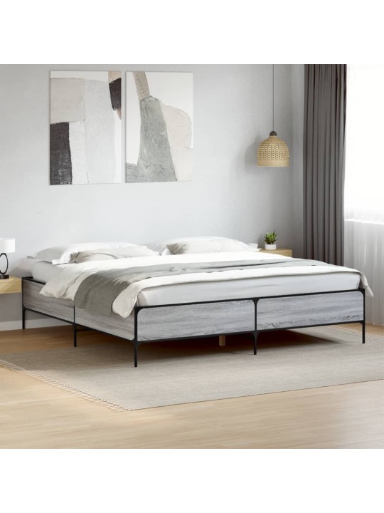 VOODIRAAM, HALL SONOMA TAMM, 200X200 CM, TEHISPUIT JA METALL