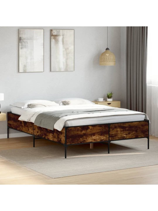 VOODIRAAM, SUITSUTATUD TAMM, 150 X 200 CM, TEHISPUIT JA METALL
