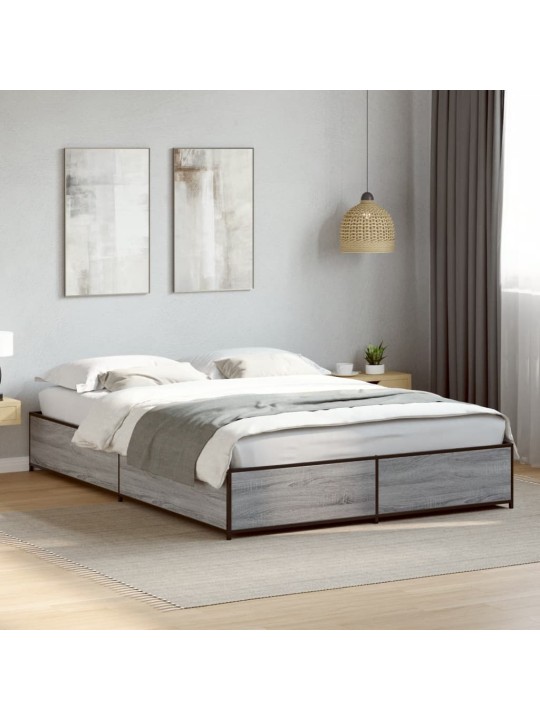 VOODIRAAM, HALL SONOMA TAMM, 140 X 190 CM, TEHISPUIT JA METALL