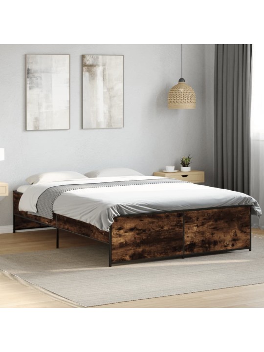 VOODIRAAM, SUITSUTATUD TAMM, 140 X 190 CM, TEHISPUIT JA METALL