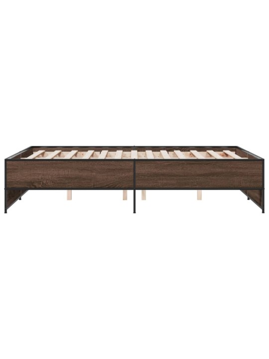 VOODIRAAM, PRUUN TAMM, 140 X 190 CM, TEHISPUIT JA METALL