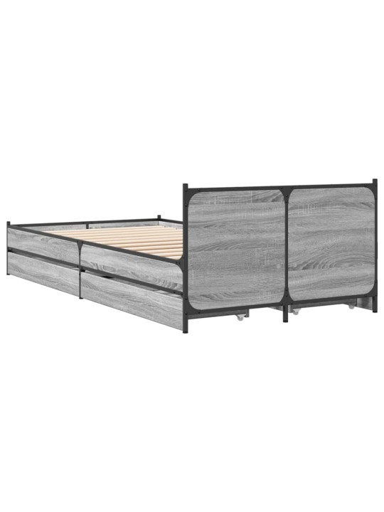 VOODIRAAM SAHTLITEGA, HALL SONOMA TAMM, 75X190 CM, TEHISPUIT