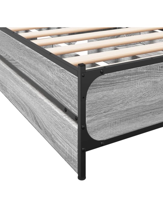 VOODIRAAM SAHTLITEGA, HALL SONOMA TAMM, 75X190 CM, TEHISPUIT