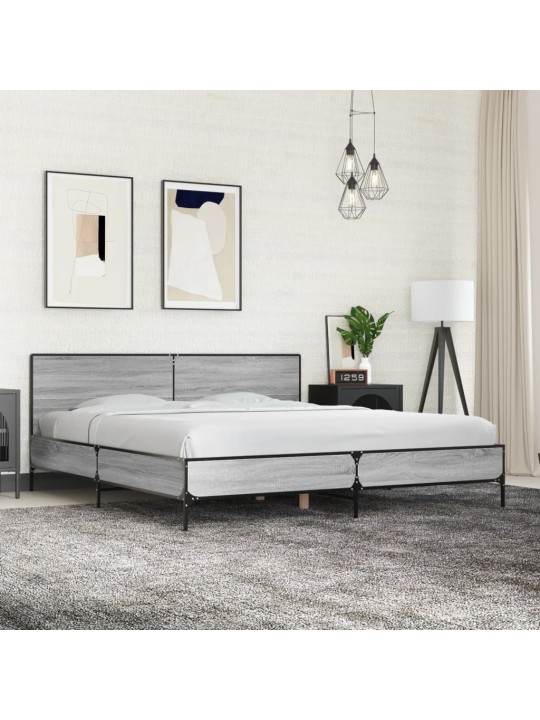 VOODIRAAM, HALL SONOMA TAMM, 180 X 200 CM, TEHISPUIT JA METALL