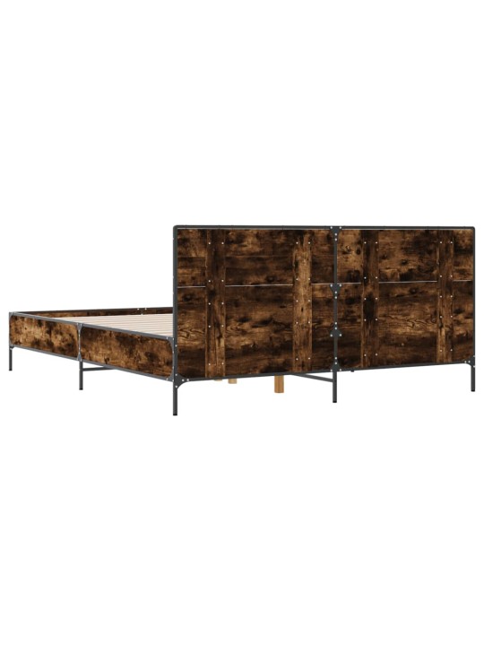 VOODIRAAM, SUITSUTATUD TAMM, 135 X 190 CM, TEHISPUIT JA METALL