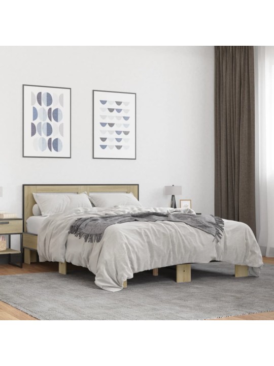 VOODIRAAM, SONOMA TAMM, 135 X 190 CM, TEHISPUIT JA METALL