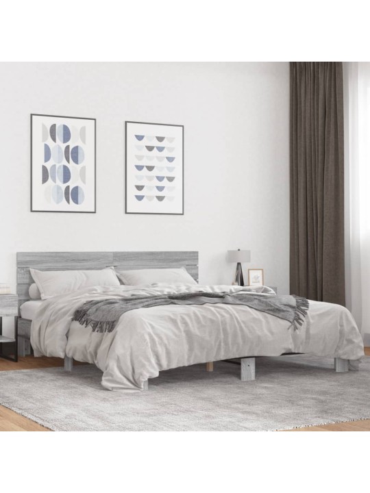 VOODIRAAM, HALL SONOMA TAMM, 180 X 200 CM, TEHISPUIT JA METALL