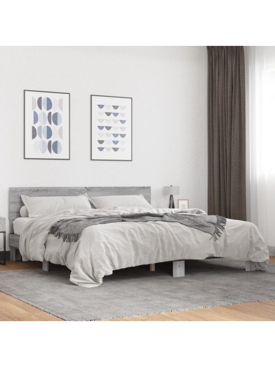 VOODIRAAM, HALL SONOMA TAMM, 200X200 CM, TEHISPUIT JA METALL