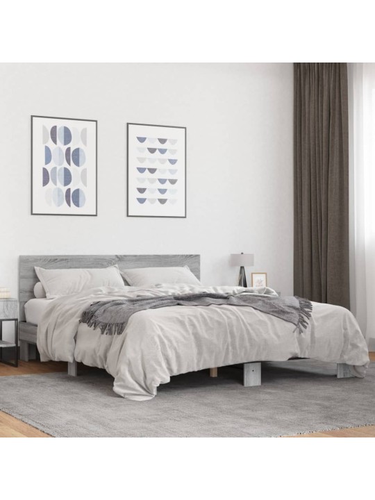 VOODIRAAM, HALL SONOMA TAMM, 150 X 200 CM, TEHISPUIT JA METALL