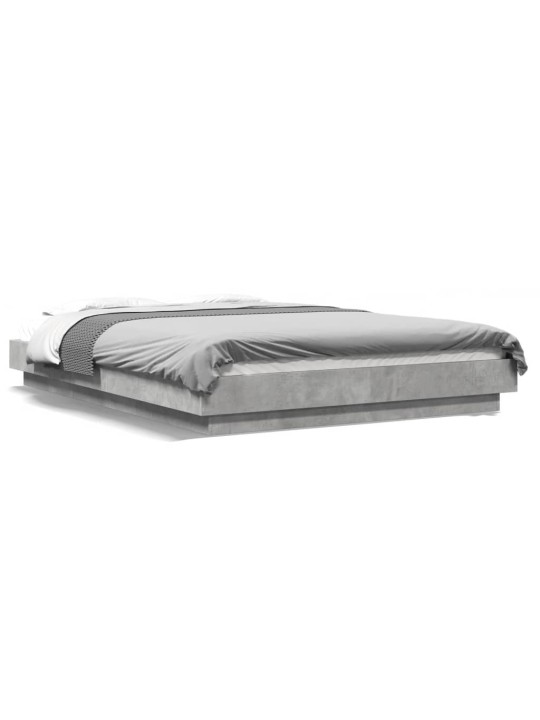VOODIRAAM LED-TULEDEGA, BETOONHALL, 140X190 CM, TEHISPUIT