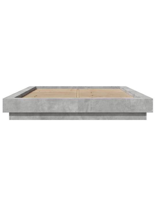 VOODIRAAM LED-TULEDEGA, BETOONHALL, 140X190 CM, TEHISPUIT