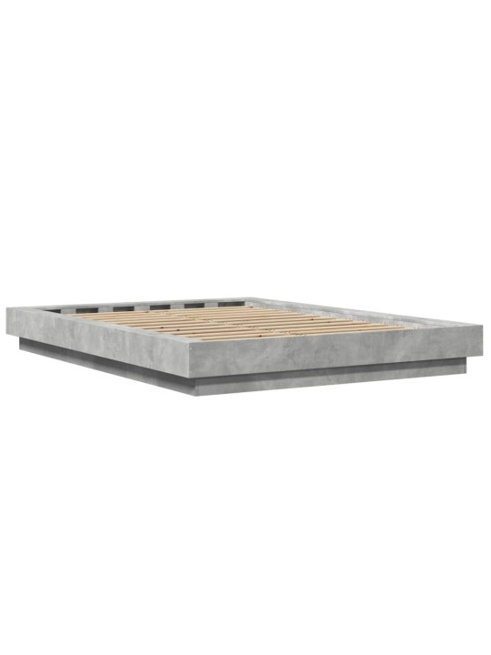 VOODIRAAM LED-TULEDEGA, BETOONHALL, 140X190 CM, TEHISPUIT