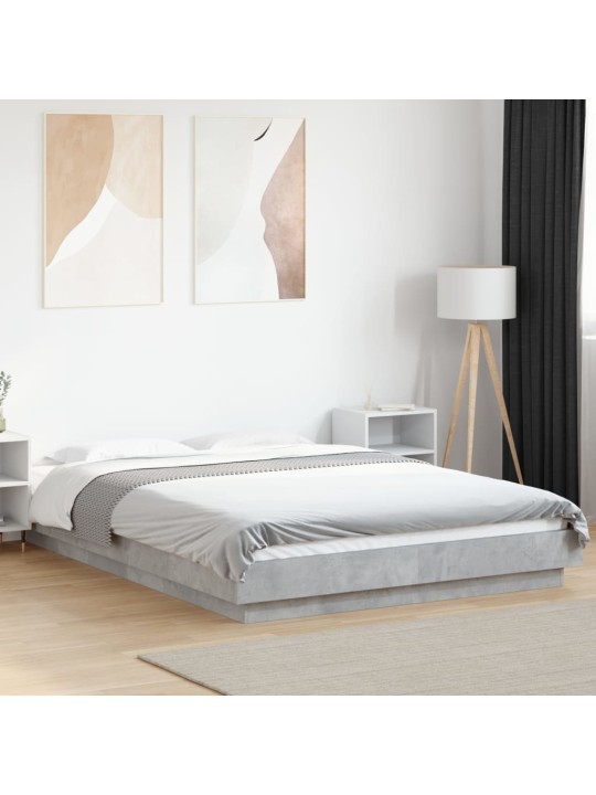 VOODIRAAM LED-TULEDEGA, BETOONHALL, 140X190 CM, TEHISPUIT