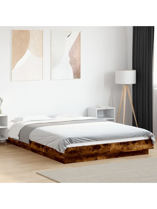 VOODIRAAM LED-TULEDEGA, SUITSUTATUD TAMM, 140X190 CM, TEHISPUIT