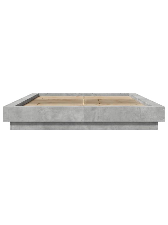 VOODIRAAM LED-TULEDEGA, BETOONHALL, 135X190 CM, TEHISPUIT