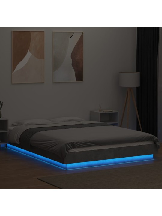 VOODIRAAM LED-TULEDEGA, BETOONHALL, 120 X 200 CM, TEHISPUIT