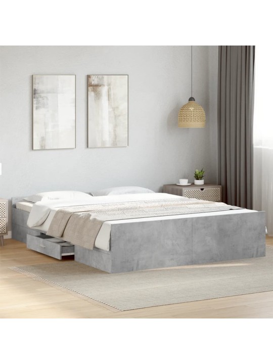 VOODIRAAM SAHTLITEGA, BETOONHALL, 150 X 200 CM, TEHISPUIT