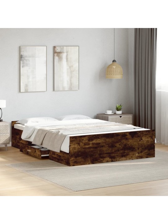 VOODIRAAM SAHTLITEGA, SUITSUTATUD TAMM, 135X190 CM, TEHISPUIT
