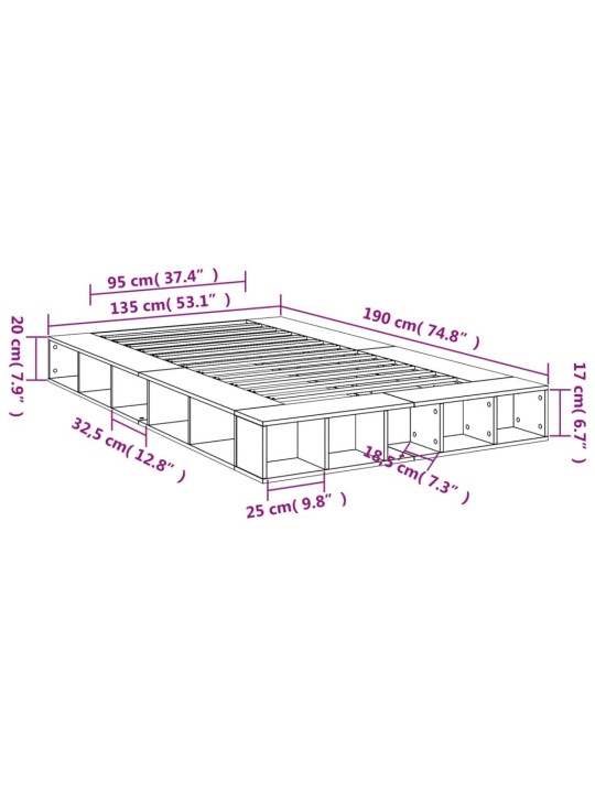 VOODIRAAM, HALL SONOMA TAMM, 135 X 190 CM, TEHISPUIT