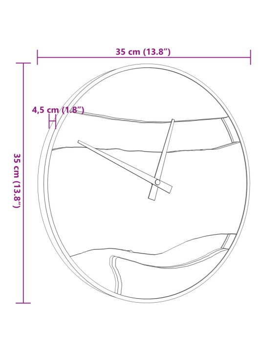 Seinakell, pruun, ø35 cm, raud ja oliivipuu