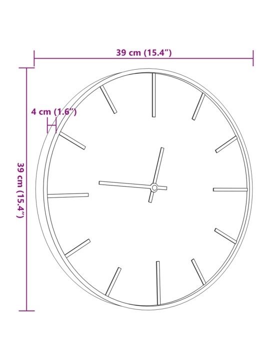 Seinakell, pruun, ø39 cm, raud ja tehispuit