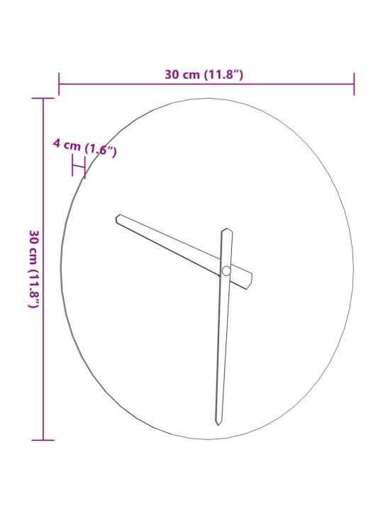 Seinakell helendava skaala ja osutitega kollane ø30 cm