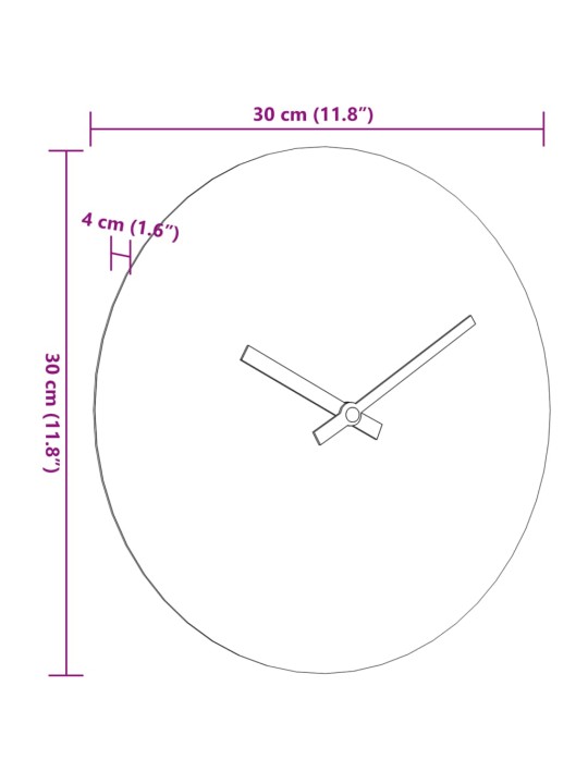 Seinakell, kollane ja must, ø30 cm, tehispuit