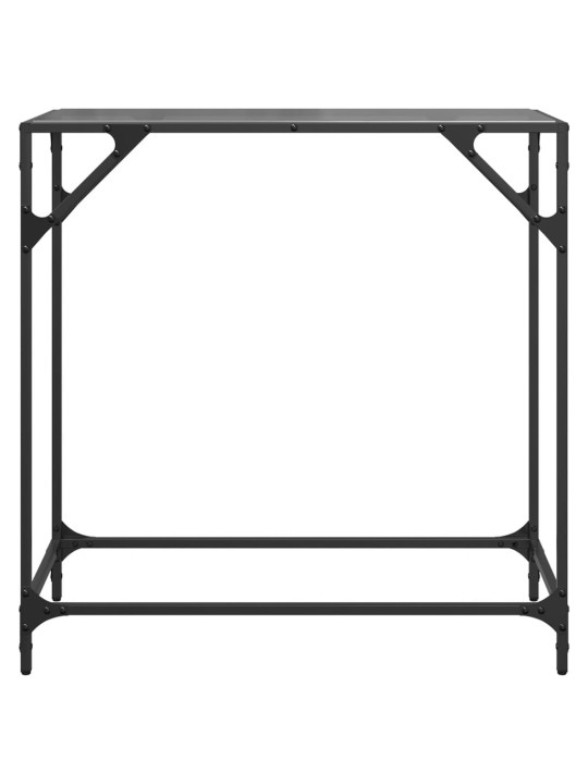 Kohvilaud, must klaasplaat, 80 x 35 x 81 cm, teras