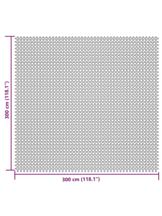 Matka põrandavaip, kreemjas, 3x3 m