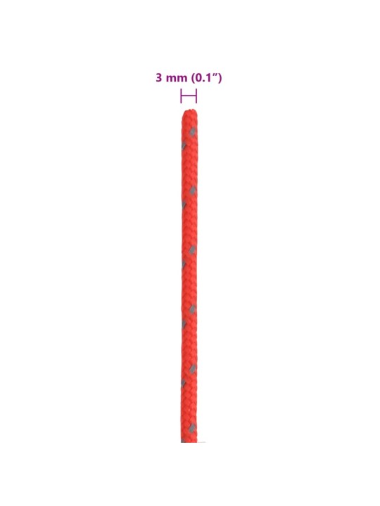 Telgi nöör helkuri ja kinnitusaasadega, 50 m 3 mm