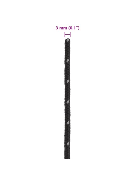 Telgi nöör helkuri ja kinnitusaasadega, 50 m 3 mm