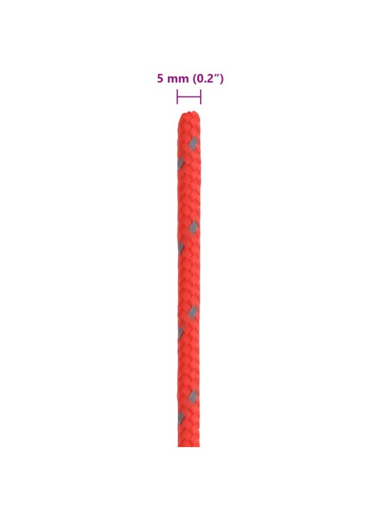 Telgi nöör helkuri ja kinnitusaasadega, 50 m 5 mm