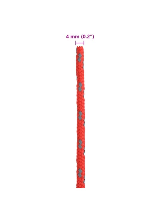 Telgi nöörid kinnitusaasadega 8 tk, peegeldav, 4 m 4 mm