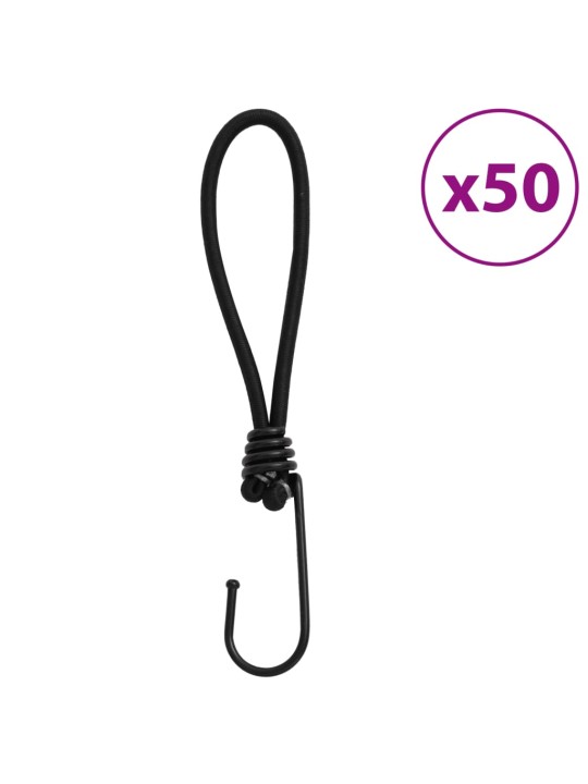 Bungee nöörid konksuga 50 tk, 17 cm