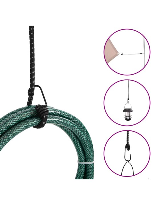 Bungee nöör helkurribade ja konksudega 10 tk, 46 cm