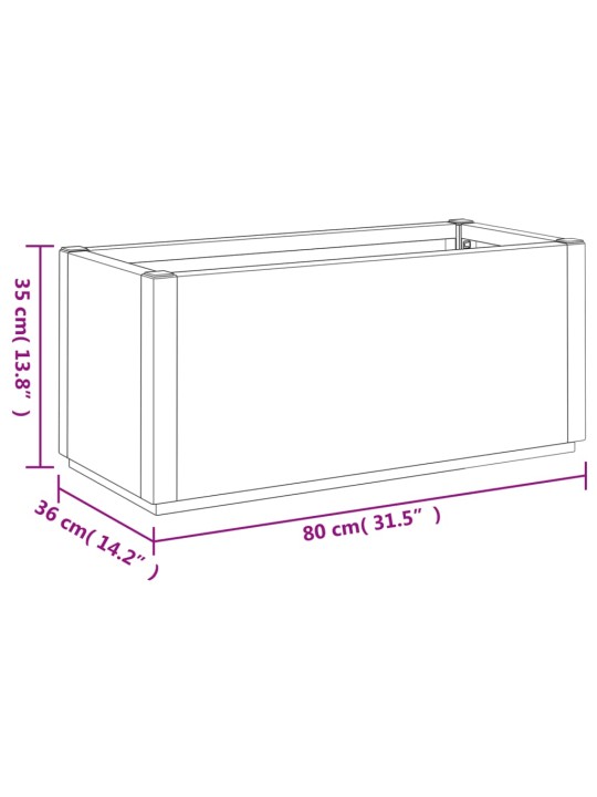 Aia taimekast, helepruun, 80 x 36 x 35 cm, pp