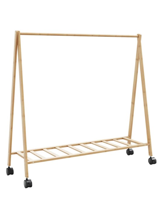 RIIDENAGI RIIULITE JA RATASTEGA 106X34X106,5 CM BAMBUSEST