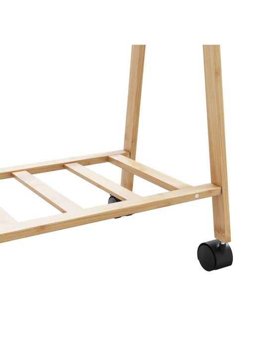 RIIDENAGI RIIULITE JA RATASTEGA 106X34X106,5 CM BAMBUSEST