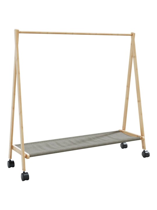 RIIDENAGI RIIULITE JA RATASTEGA 106X34X106,5 CM BAMBUSEST