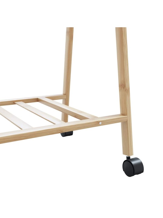 RIIDENAGI RIIULITE JA RATASTEGA 96X45,5X155,5 CM BAMBUSEST