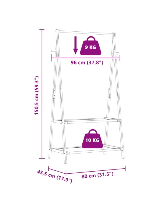 RIIULITEGA RIIDENAGI, 96X45,5X150,5 CM, BAMBUS
