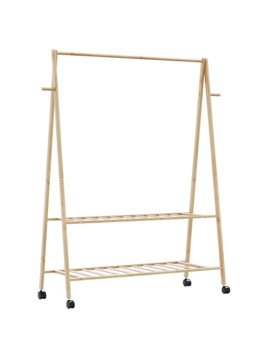 RIIDENAGI RIIULITE JA RATASTEGA 132X45,5X155,5 CM BAMBUSEST