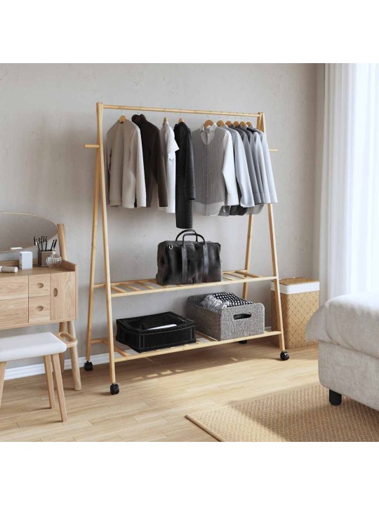 RIIDENAGI RIIULITE JA RATASTEGA 132X45,5X155,5 CM BAMBUSEST